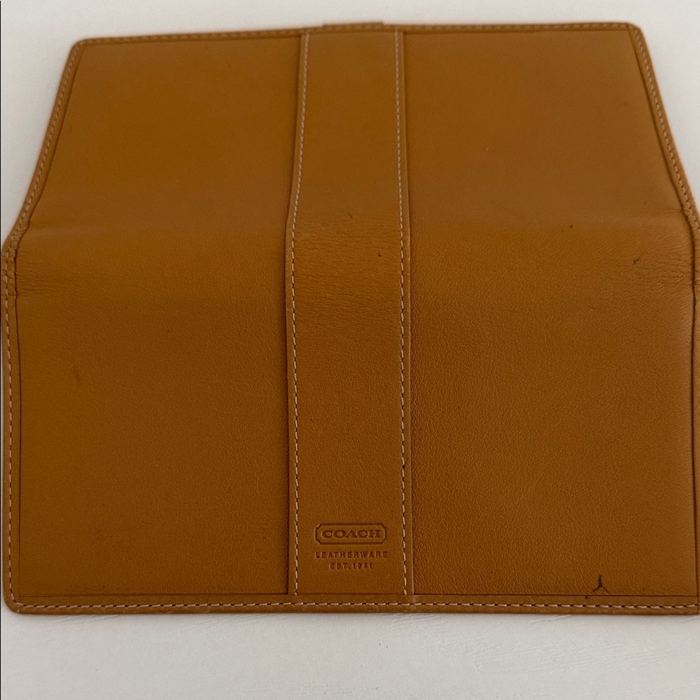 Coach Caramel Leather check book cover - Picture 3 of 5